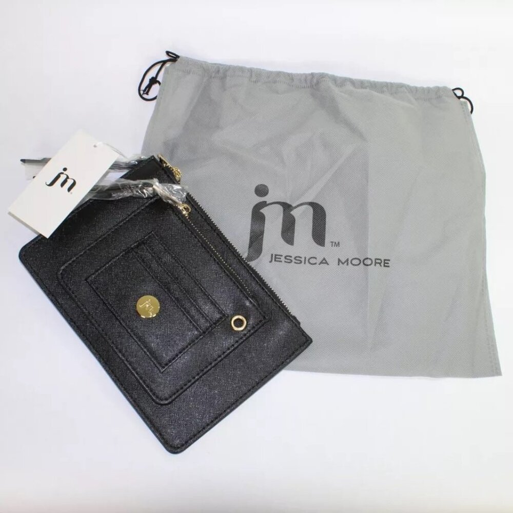 NWT Jessica Moore Lush Zip Pouch clutch Dustbag included!